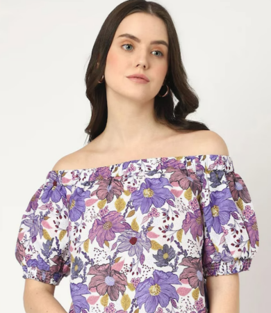 Women Round Neck Cotton Top