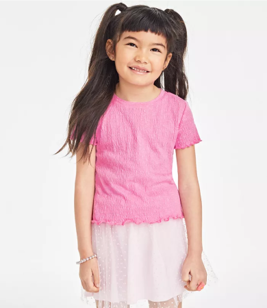 Girls Round Neck Cotton Top